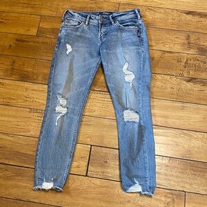 Silver suki skinny crop Jeans